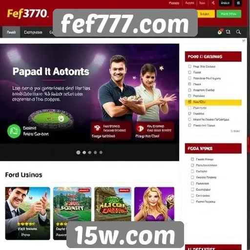Análise das funcionalidades do site fef777.com